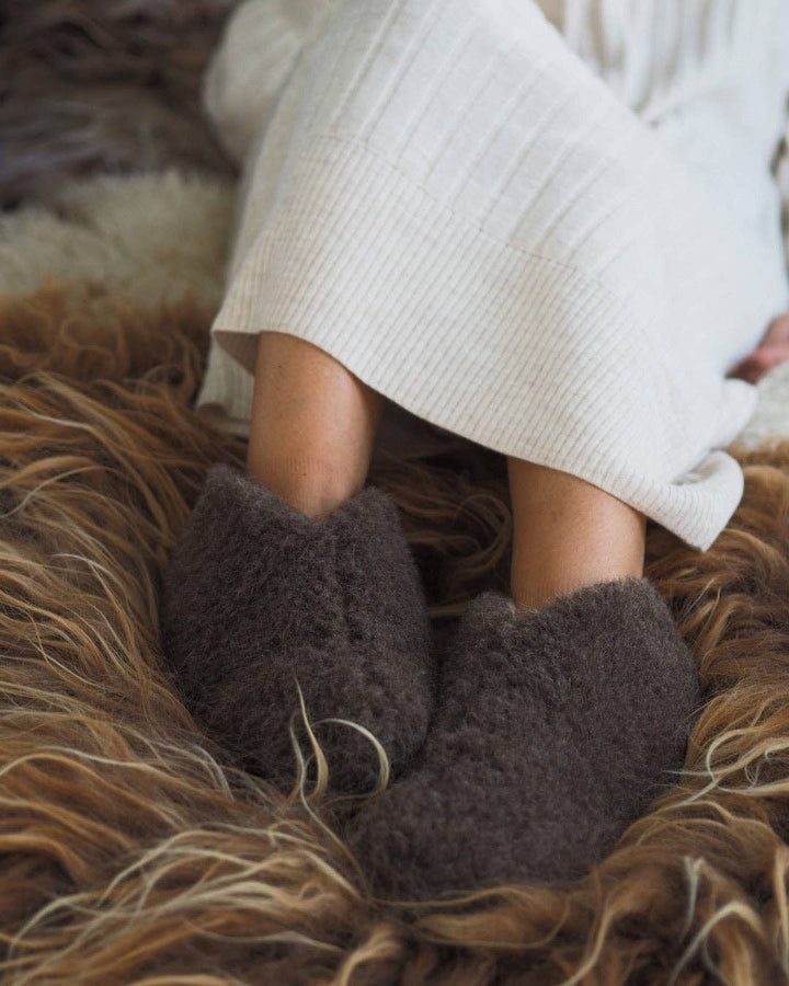 High-Top Wool Slippers
