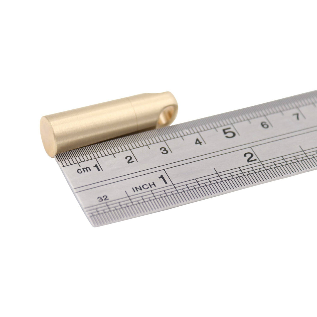 CNC 304 Brass Pill Holder Keychain: Medium