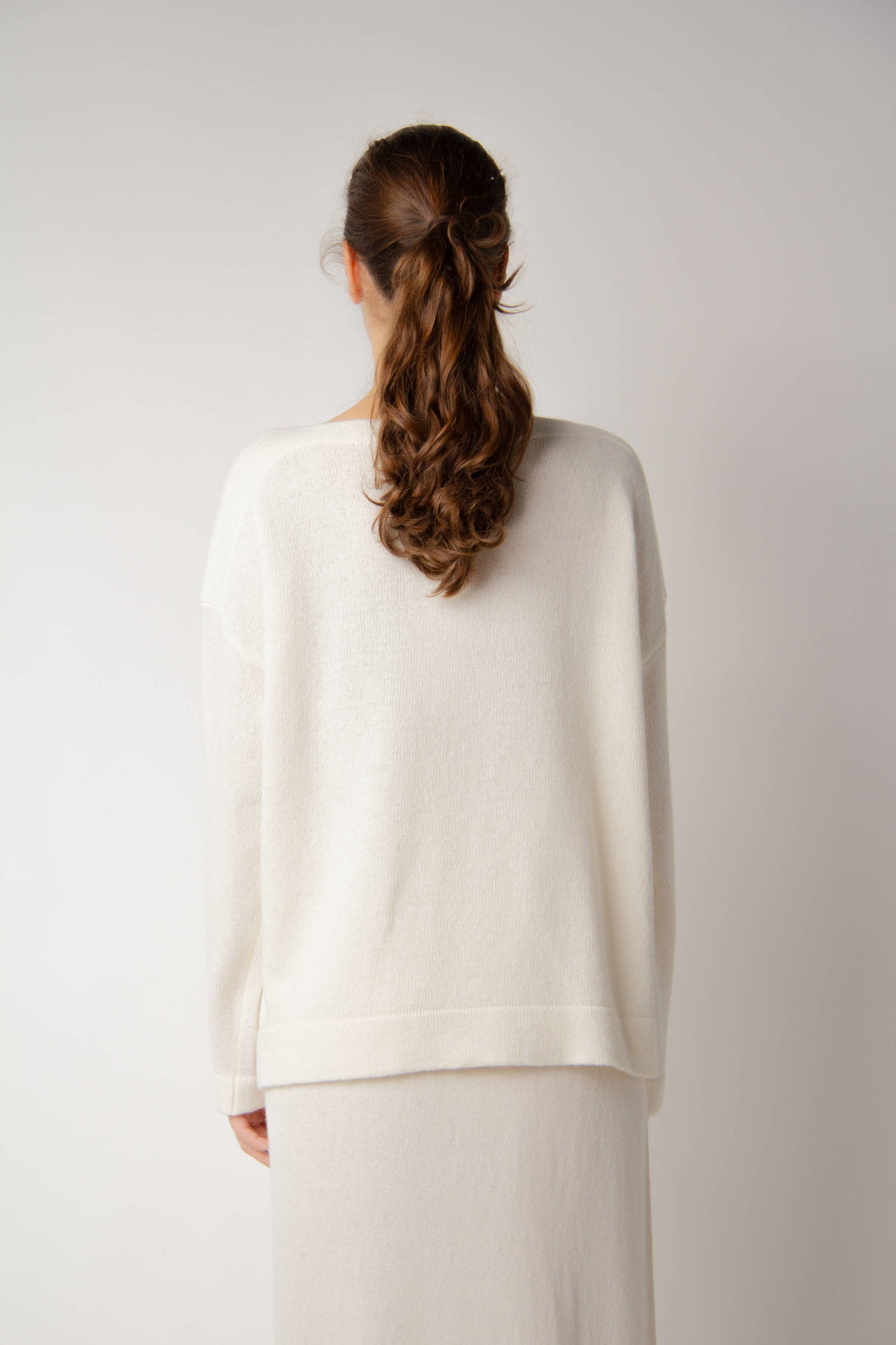 Cashmere Mix Boat Neck Sweater: S / Caramel