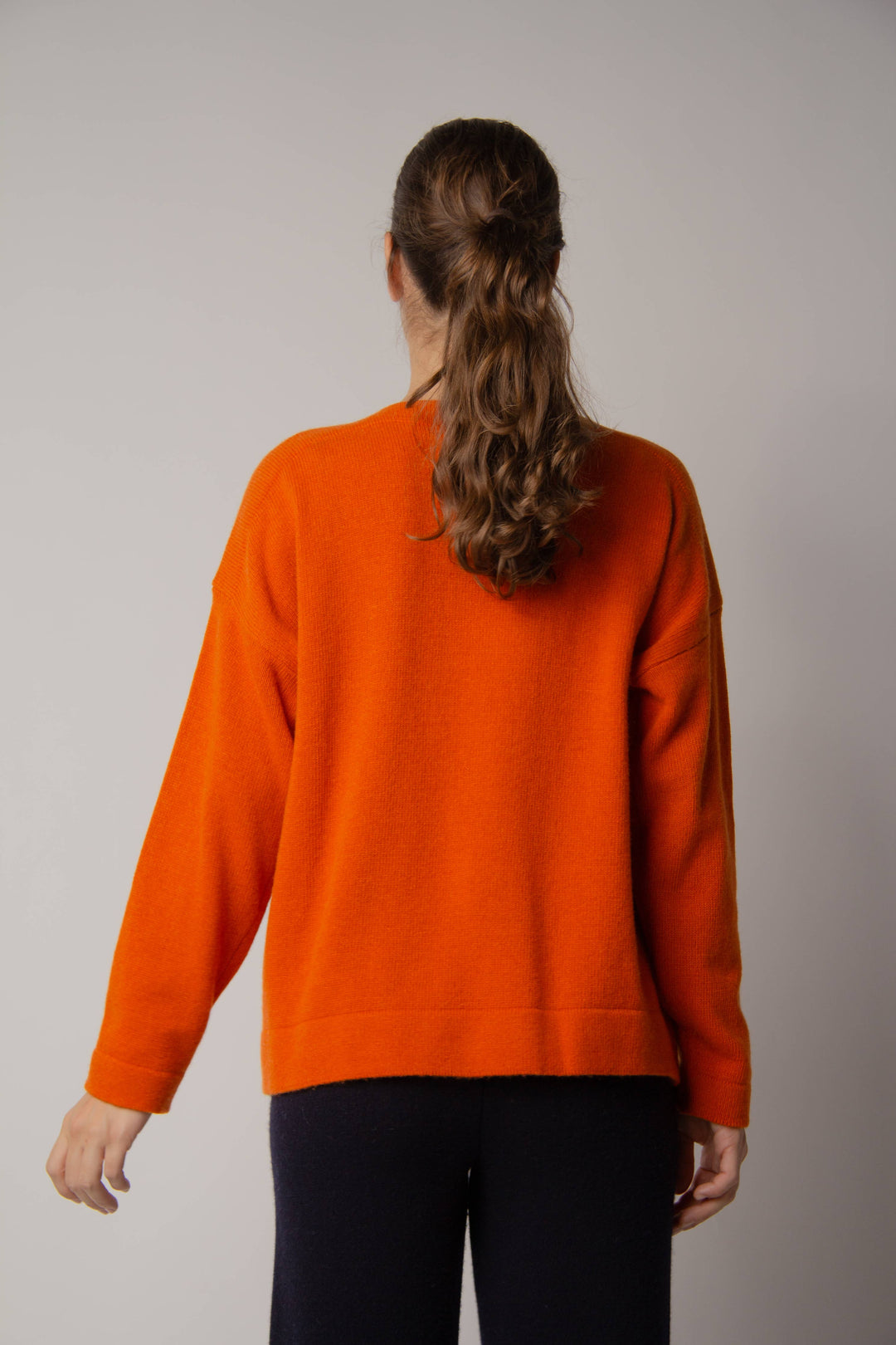 Cashmere Mix Boat Neck Sweater: S / Caramel