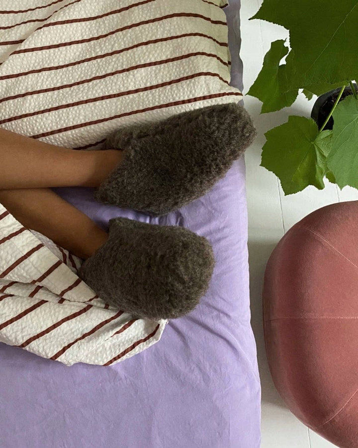 High-Top Wool Slippers