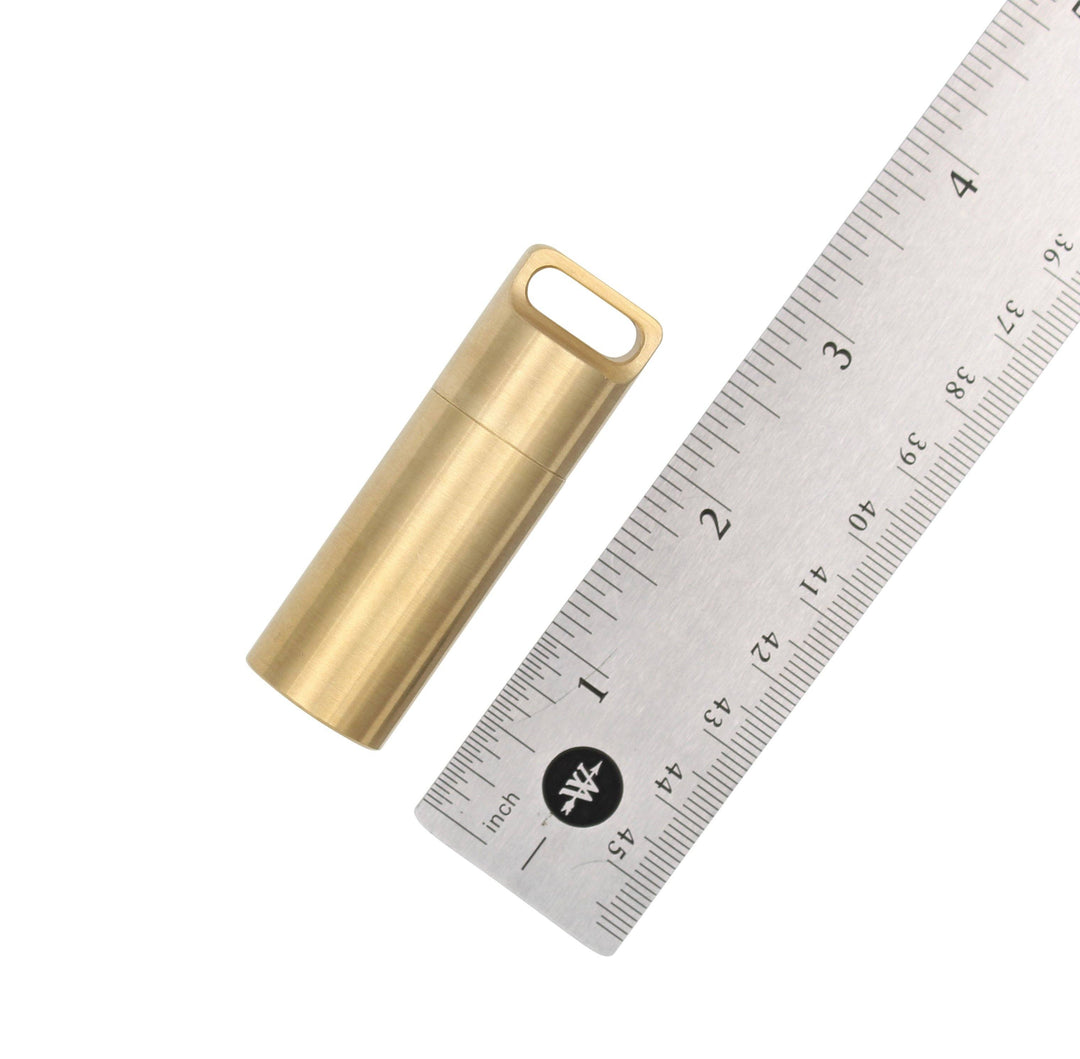 CNC 304 Brass Pill Holder Keychain: Small