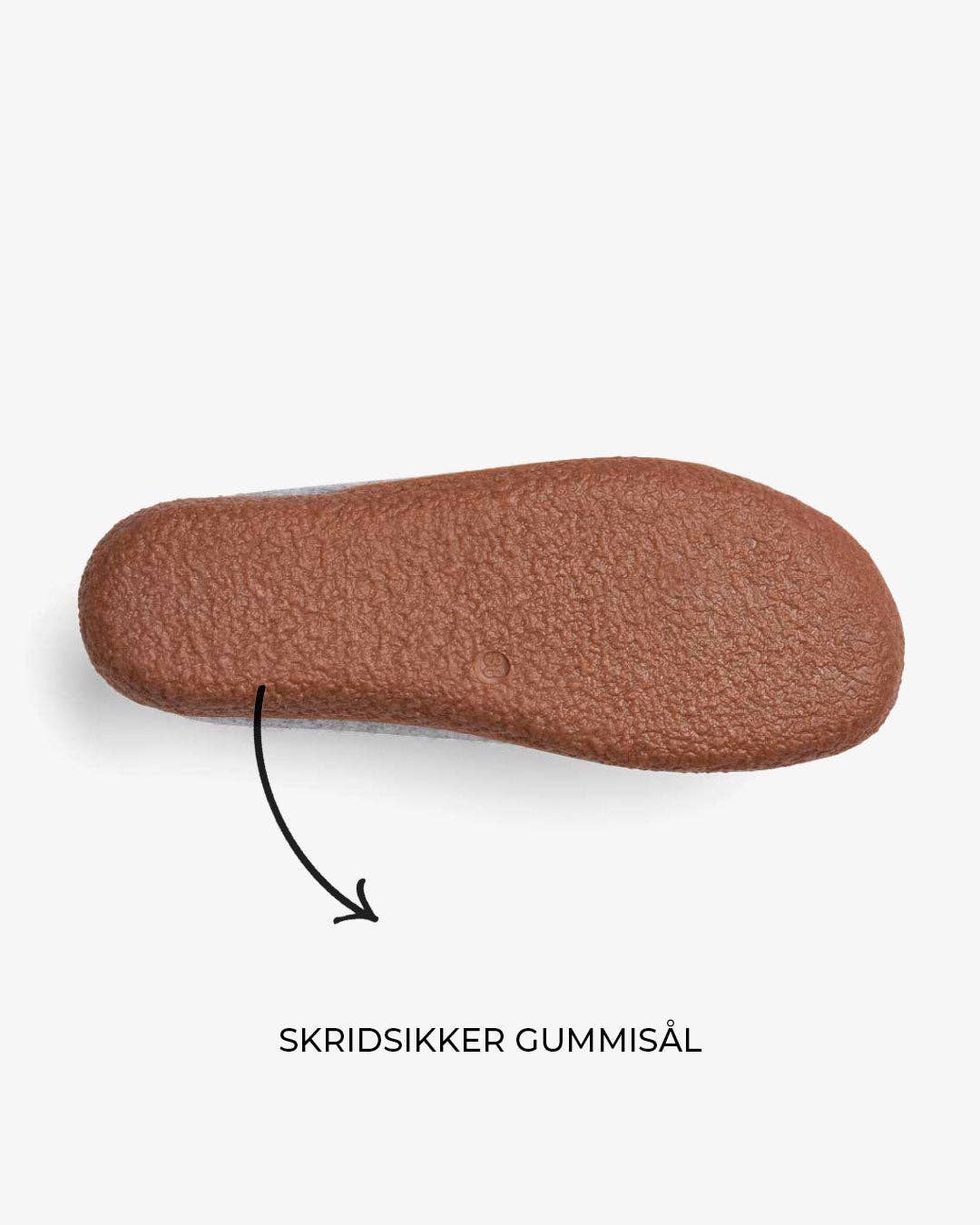 Felted slippers with rubber sole - Light grey: 37