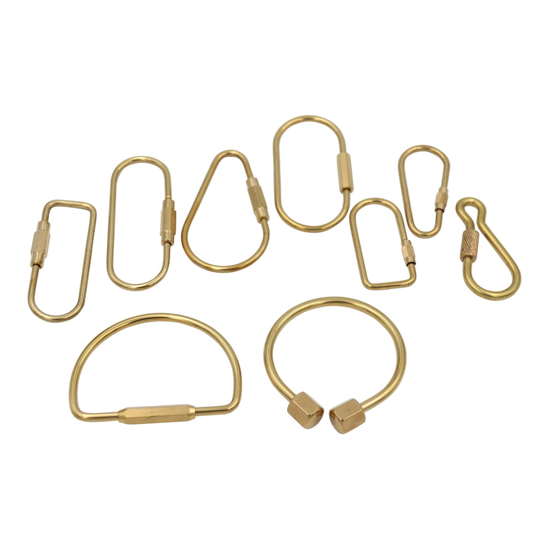 Brass Keyring -Key Fob/Keychain With Screw Closure: U Ring