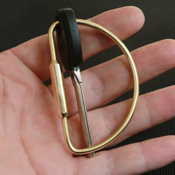 Brass Keyring -Key Fob/Keychain With Screw Closure: U Ring