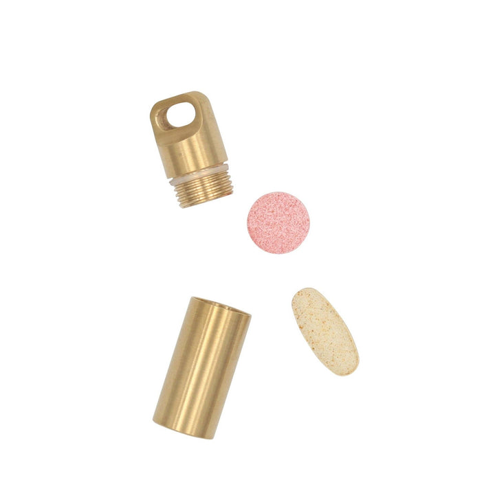 CNC 304 Brass Pill Holder Keychain: Medium