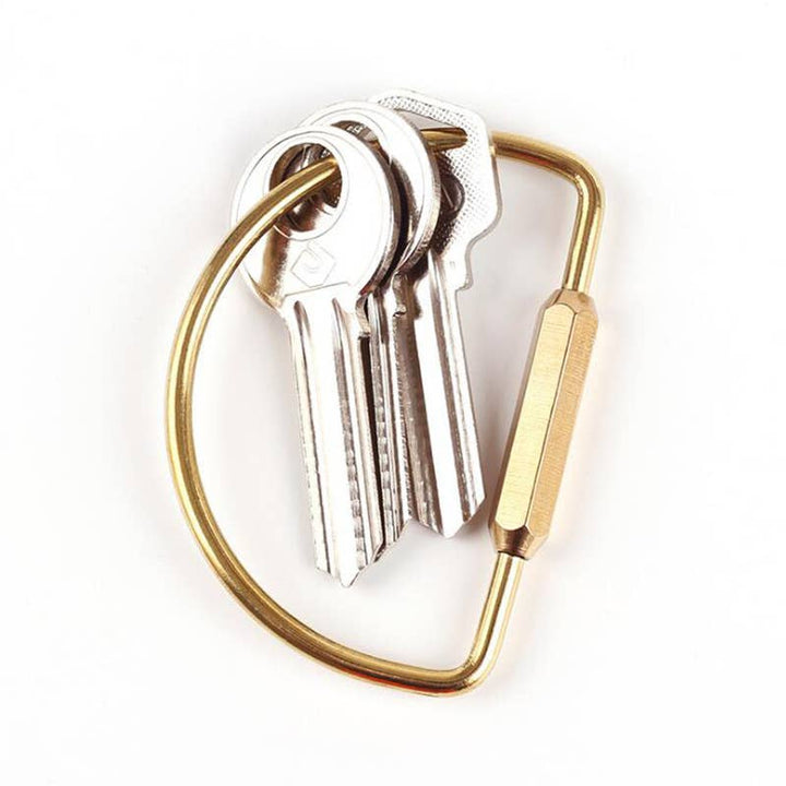 Brass Keyring -Key Fob/Keychain With Screw Closure: U Ring