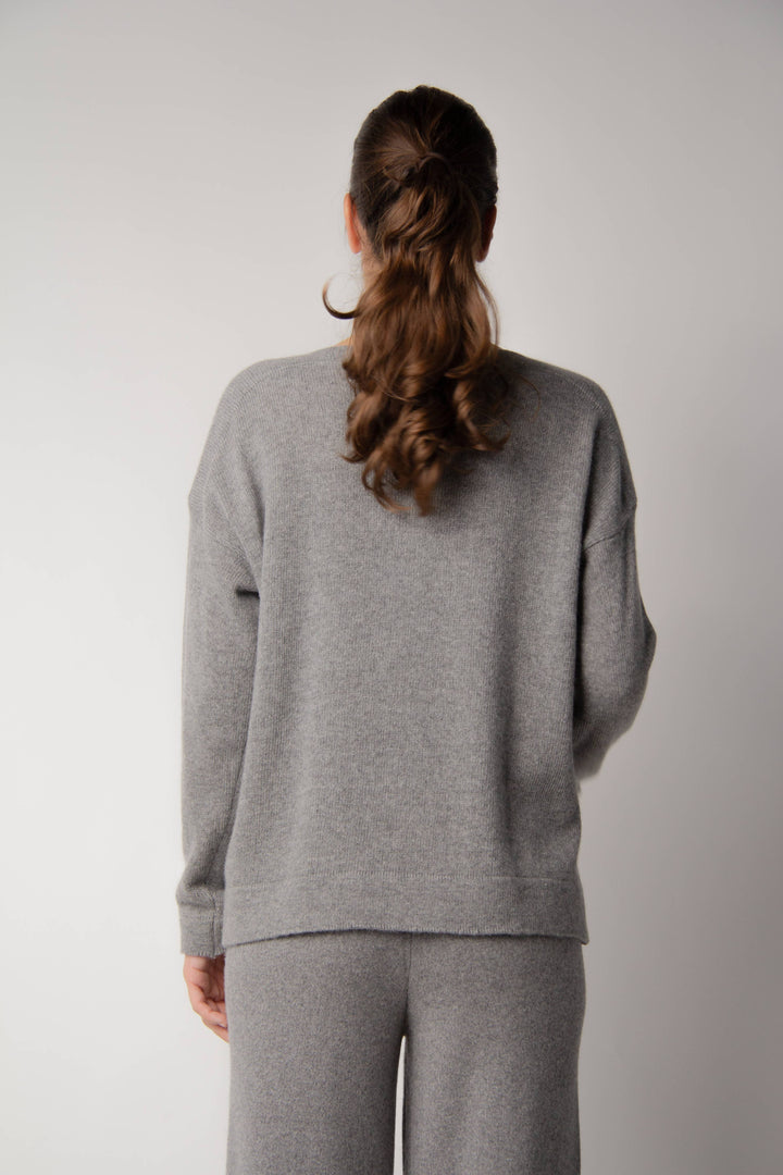 Cashmere Mix Boat Neck Sweater: S / Caramel