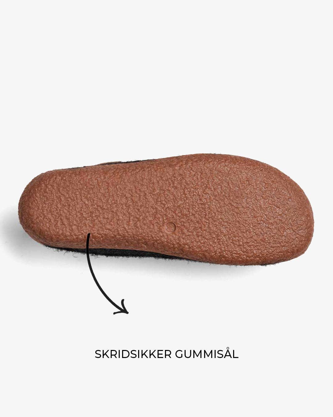 Felted Wool Slippers with Natural Rubber Sole