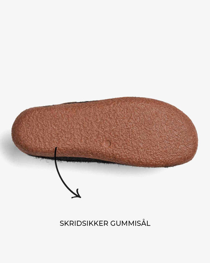 Felted Wool Slippers with Natural Rubber Sole