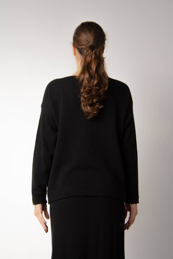 Cashmere Mix Boat Neck Sweater: S / Caramel