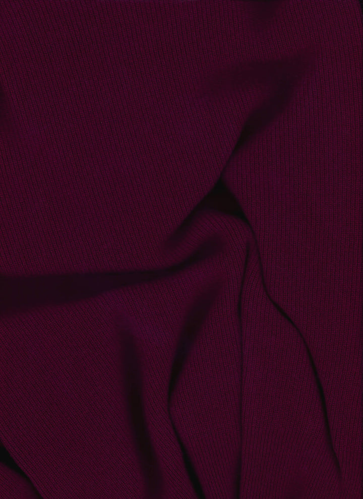 Cashmere Mix Boat Neck Sweater: S / Chestnut