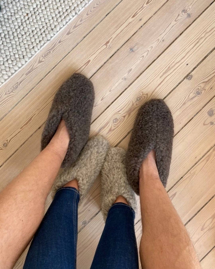 High-Top Wool Slippers