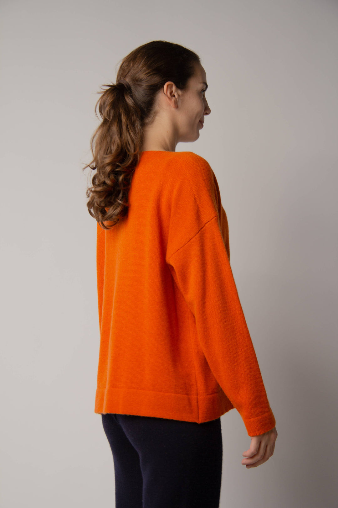 Cashmere Mix Boat Neck Sweater: S / Caramel