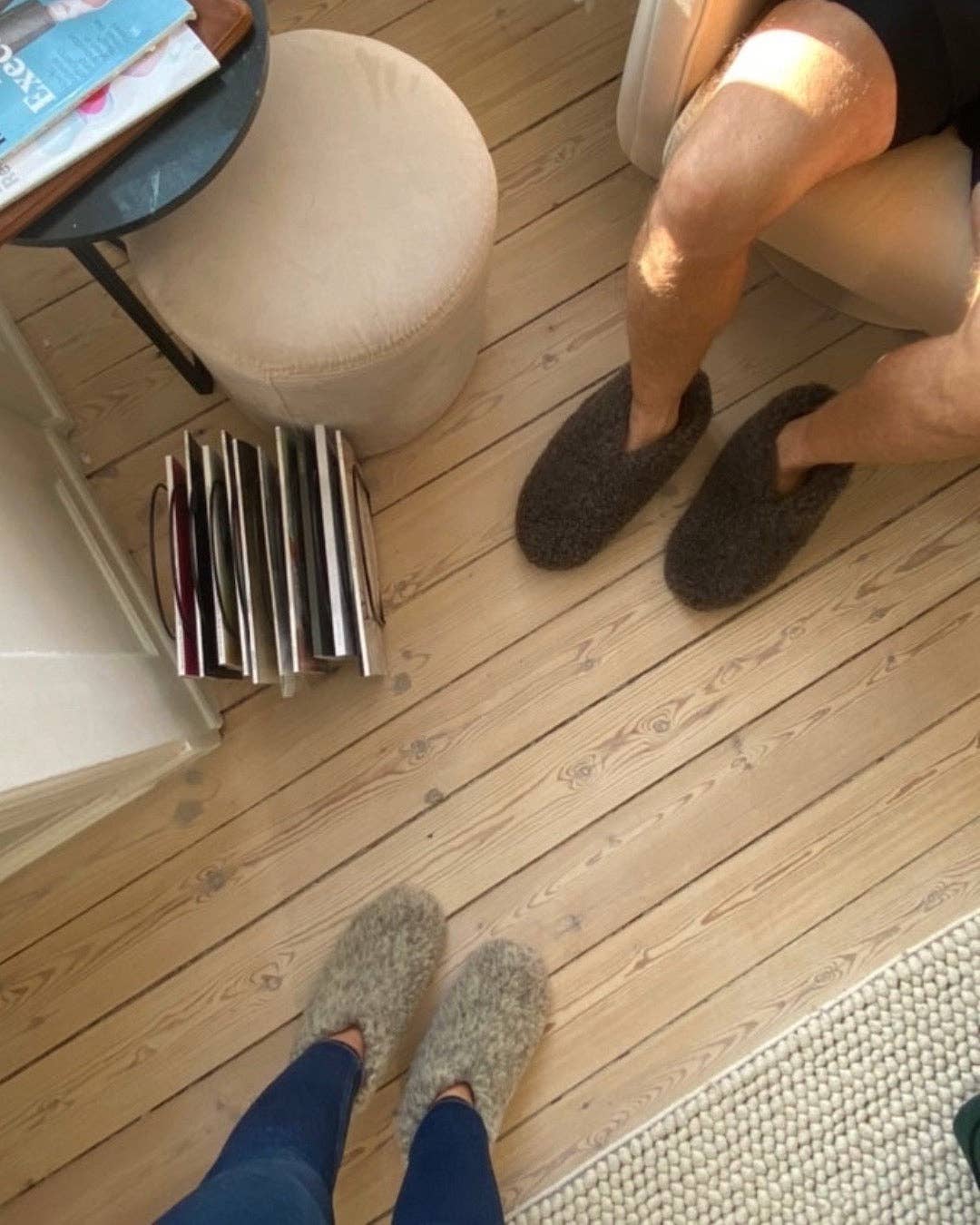 High-Top Wool Slippers