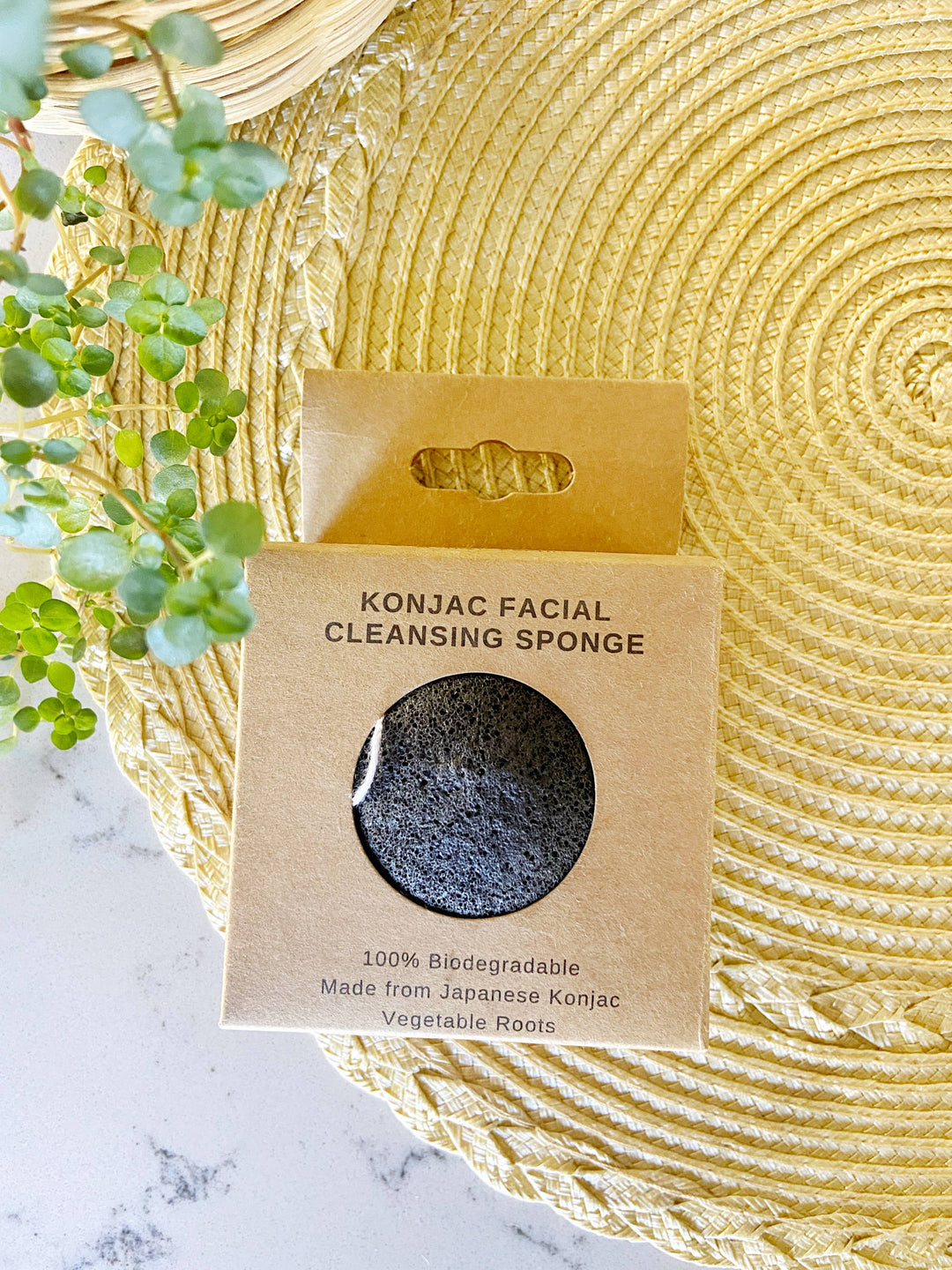 Konjac Sponge Biodegradable Charcoal | Zero Waste