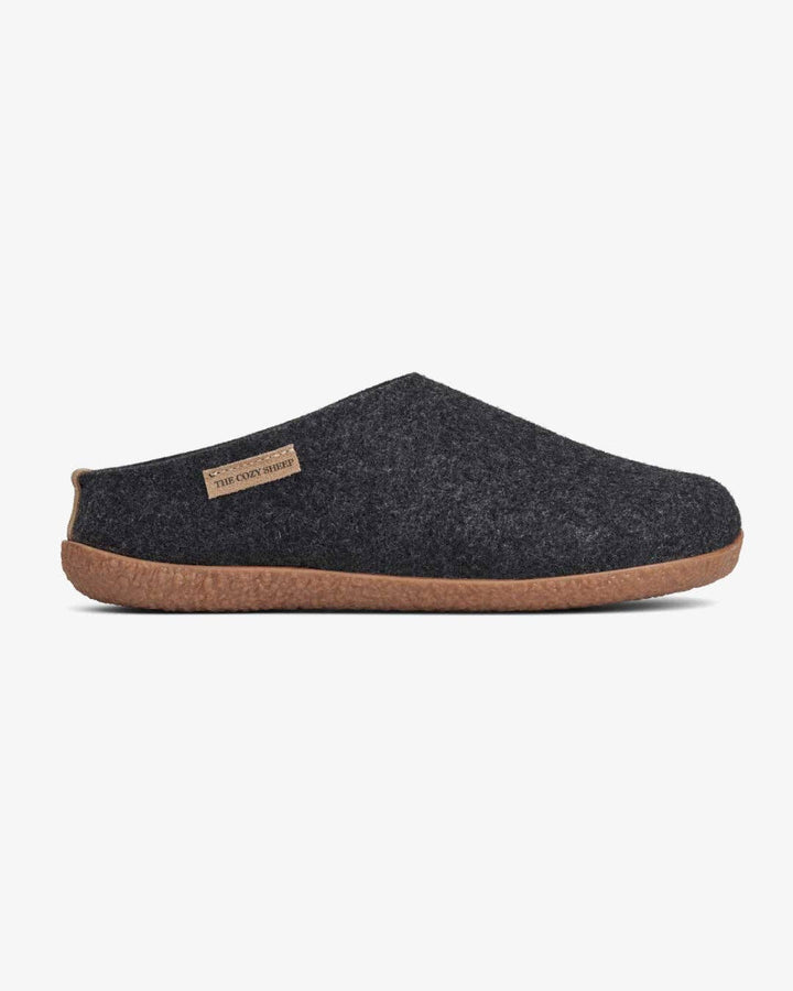Felted slippers with rubber sole — Dark Grey: 45