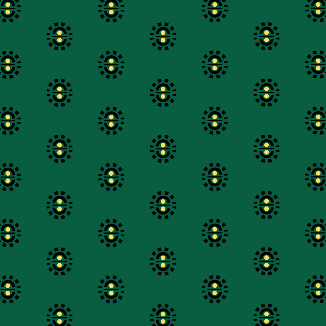 Raaga Napkins - Forest Green Motif - Hand Printed - Set of 4