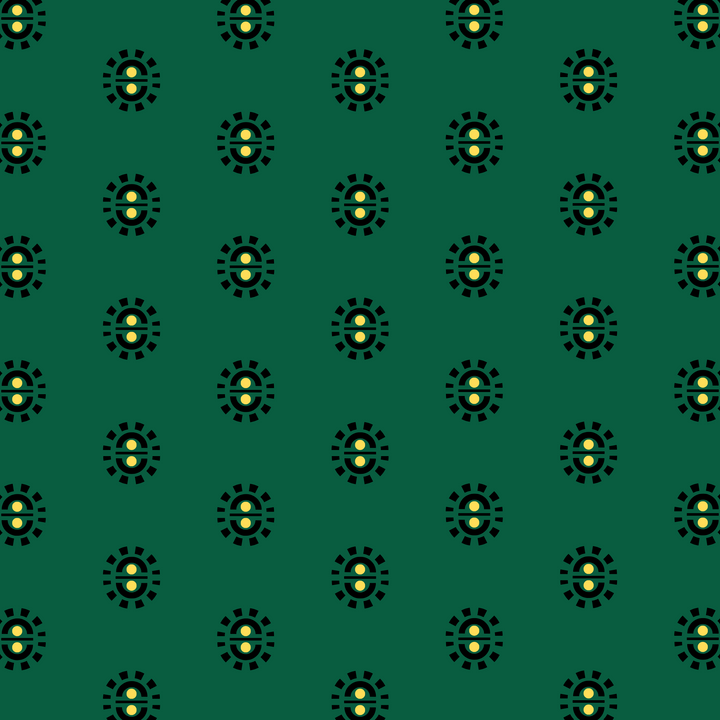 Raaga Napkins - Forest Green Motif - Hand Printed - Set of 4