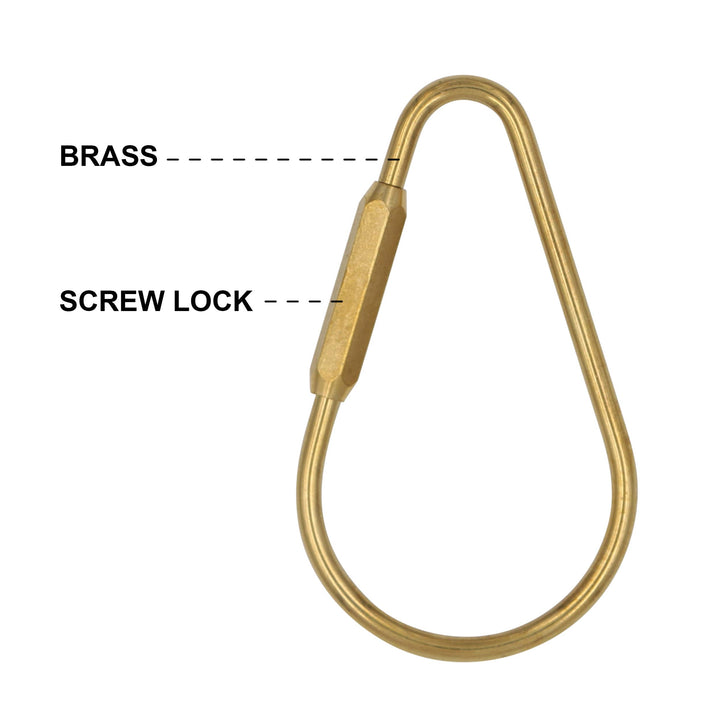 Brass Keyring -Key Fob/Keychain With Screw Closure: O Ring