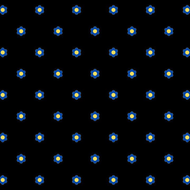 Raaga Napkins - Black and Blue Flower - Hand Printed - Set of 4