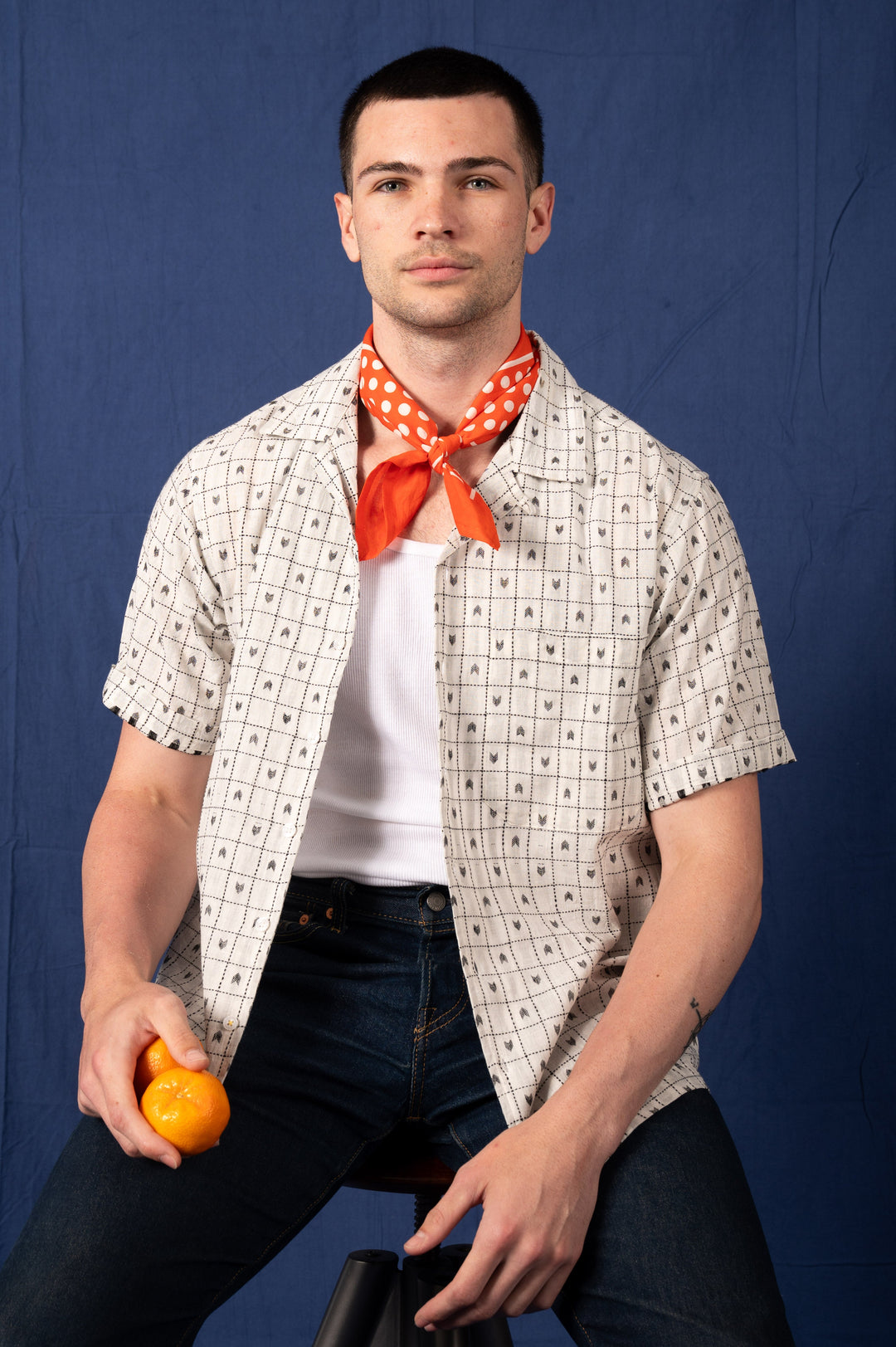 Archie Bandana No. 8 - Red and White Dots
