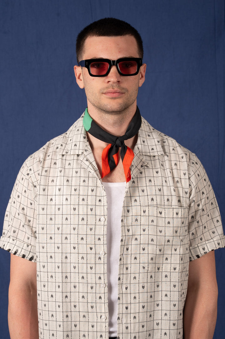 Archie Bandana No. 5 - Large Contrasting Dots Art Print