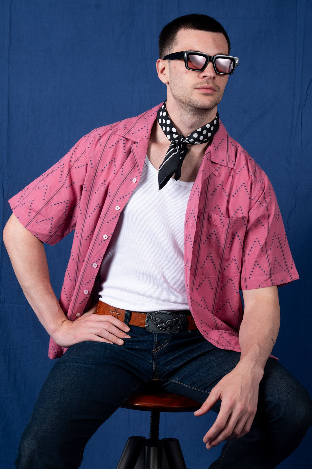 Archie Bandana No. 7 - Black and White Dots