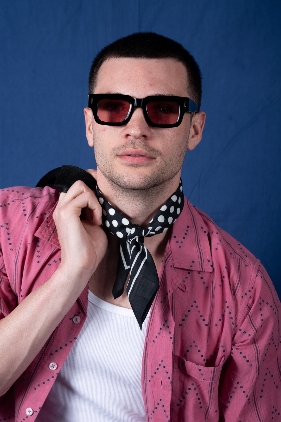 Archie Bandana No. 7 - Black and White Dots