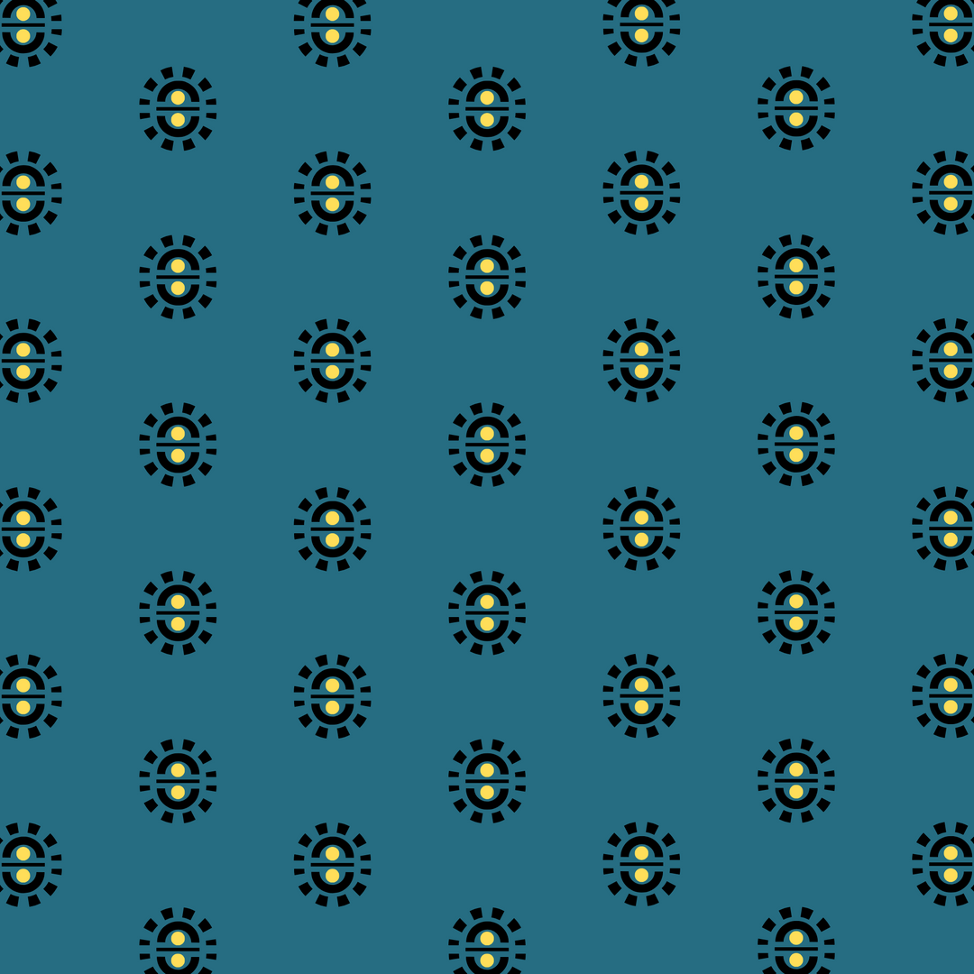 Raaga Napkins - Emerald Blue Motif - Hand Printed - Set of 4