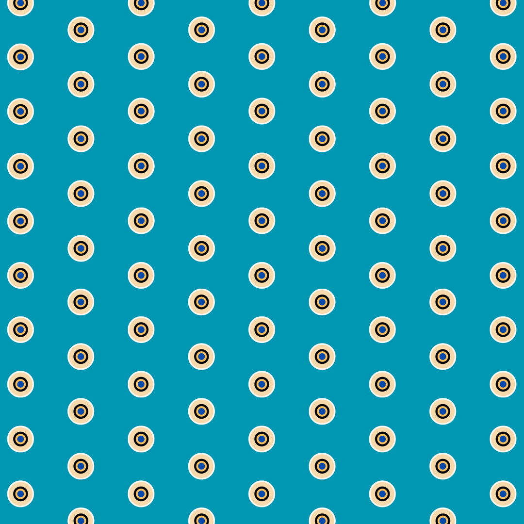 Raaga Napkins - Cobalt Target Print - Hand Printed - Set of 4