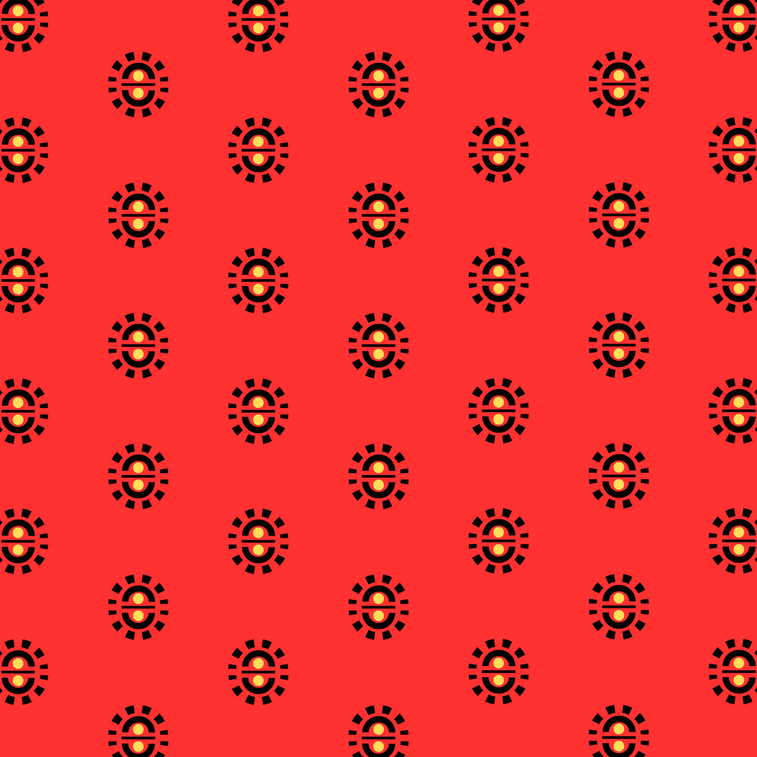 Raaga Napkins - Tomato Red Motif - Hand Printed - Set of 4