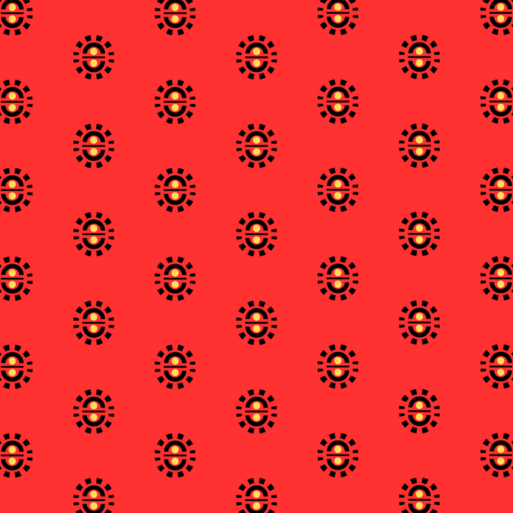 Raaga Napkins - Tomato Red Motif - Hand Printed - Set of 4