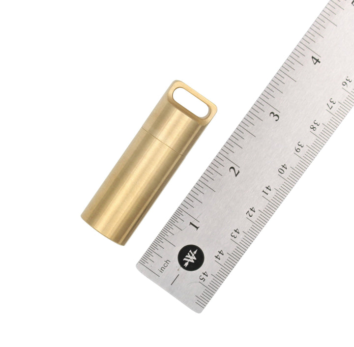 CNC 304 Brass Pill Holder Keychain: Small