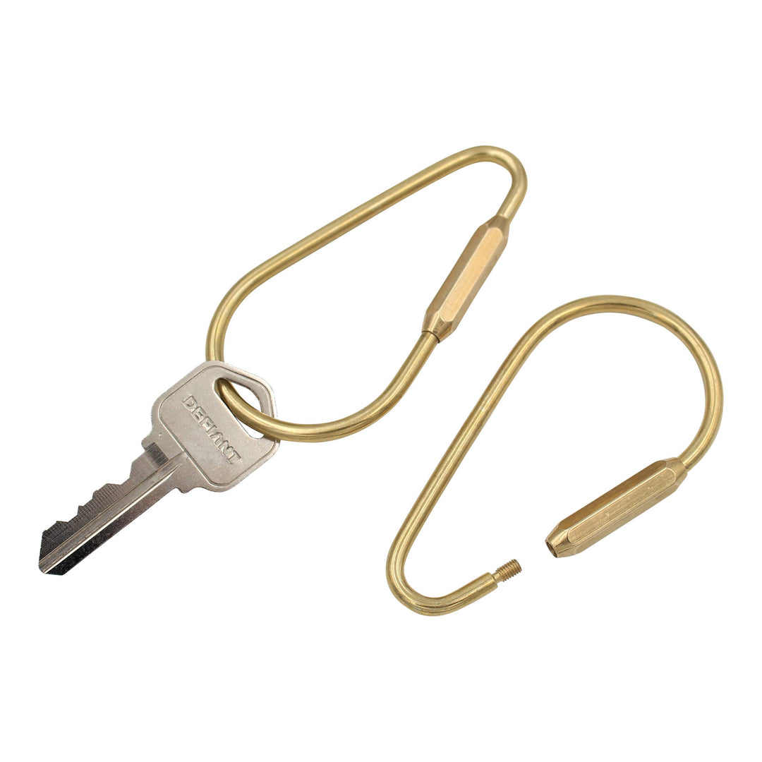 Brass Keyring -Key Fob/Keychain With Screw Closure: U Ring