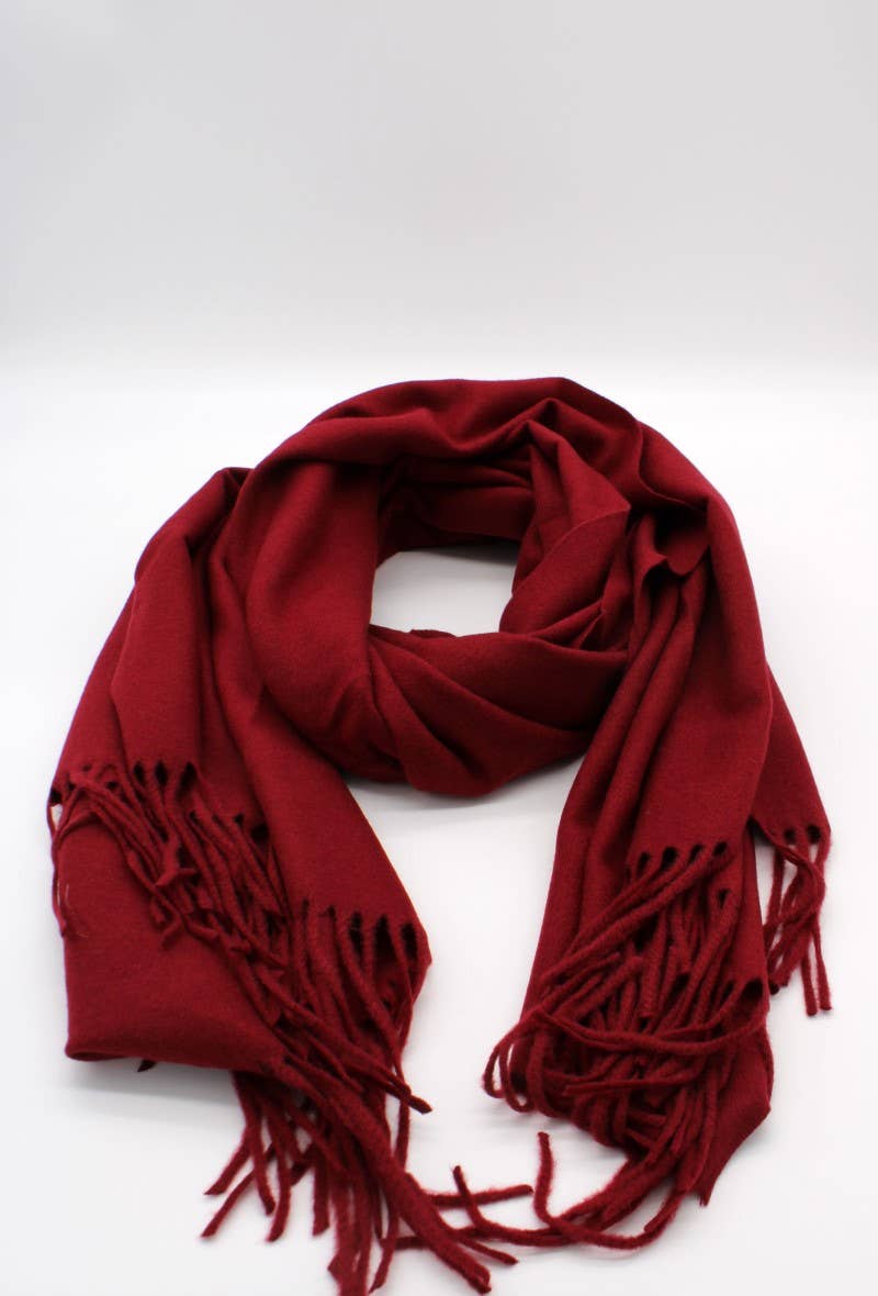 Large Plain Cashmere Sensation Scarf: Camel