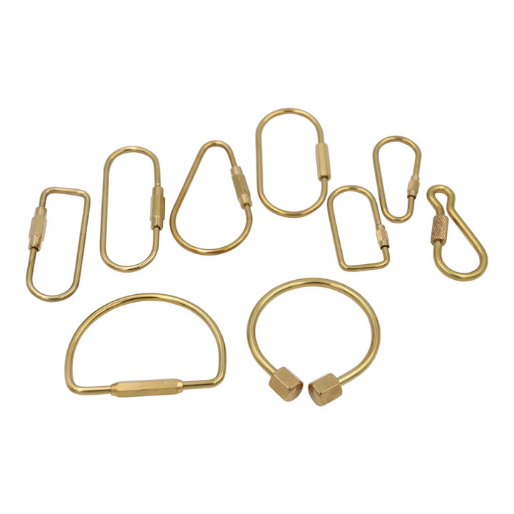 Brass Keyring -Key Fob/Keychain With Screw Closure: U Ring