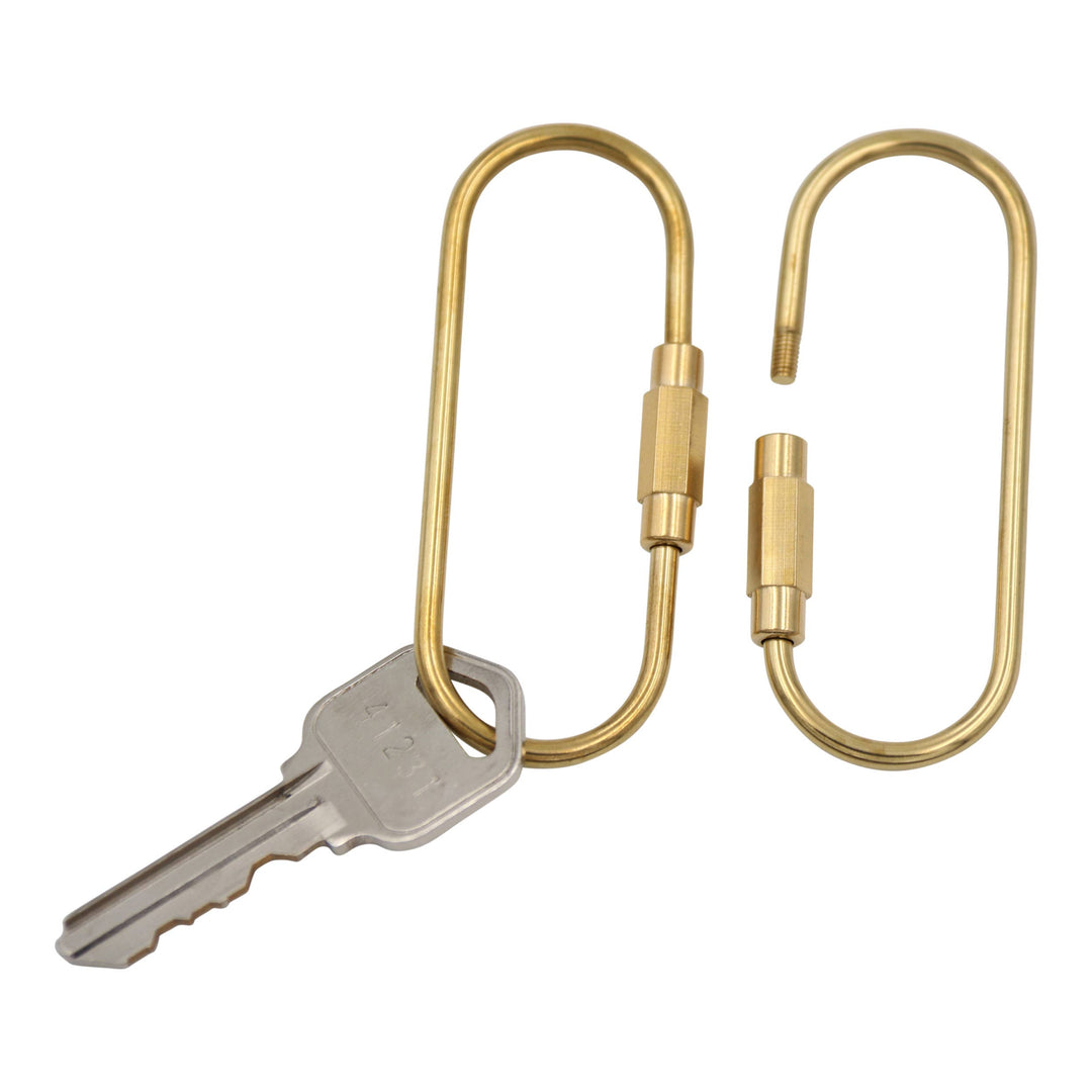 Brass Keyring -Key Fob/Keychain With Screw Closure: U Ring