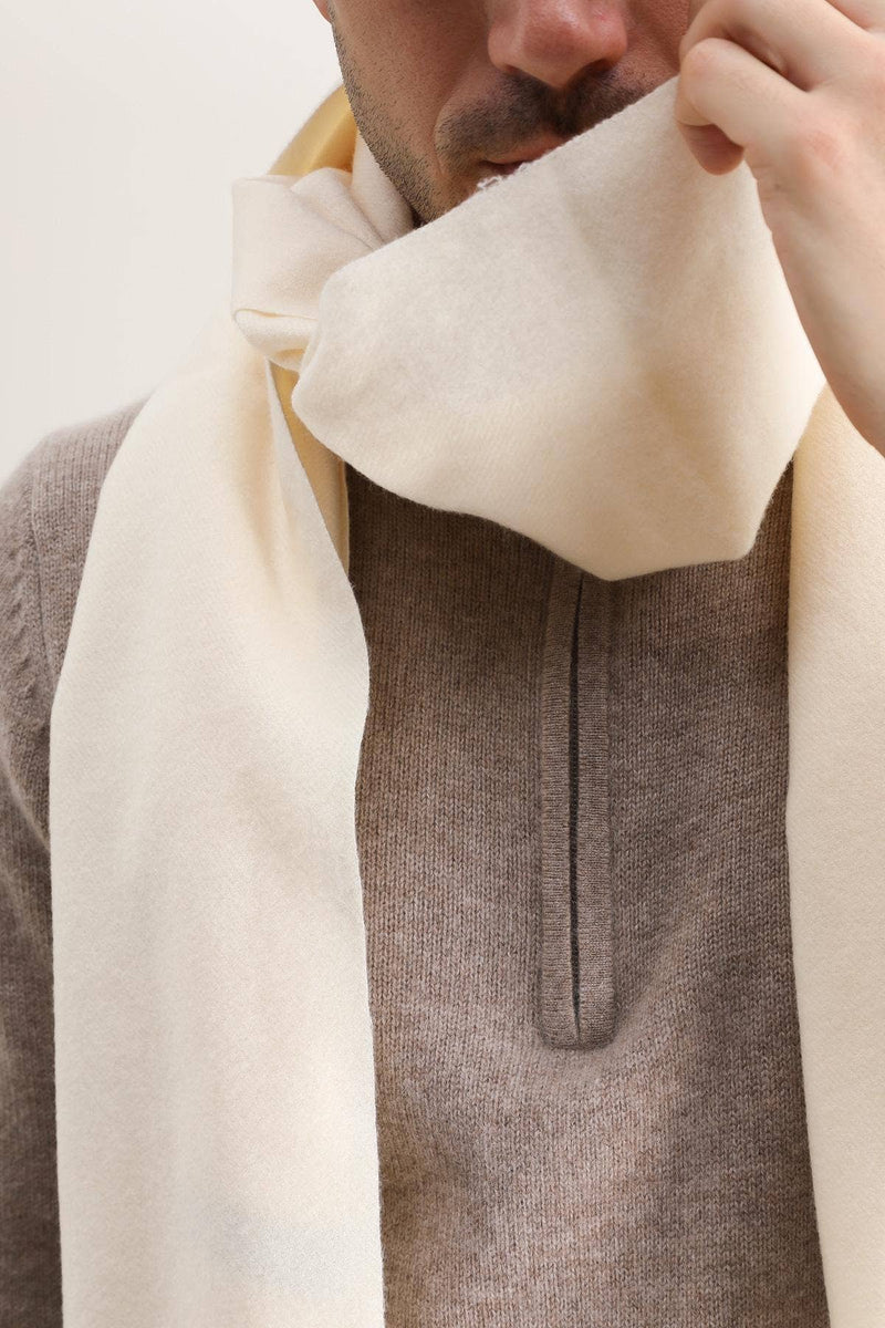 Large Plain Cashmere Sensation Scarf: Camel