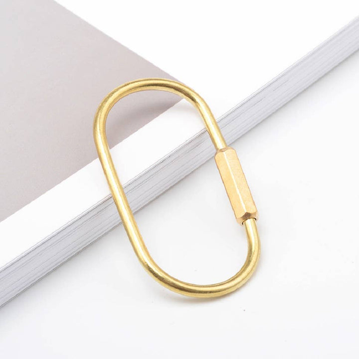 Brass Keyring -Key Fob/Keychain With Screw Closure: U Ring