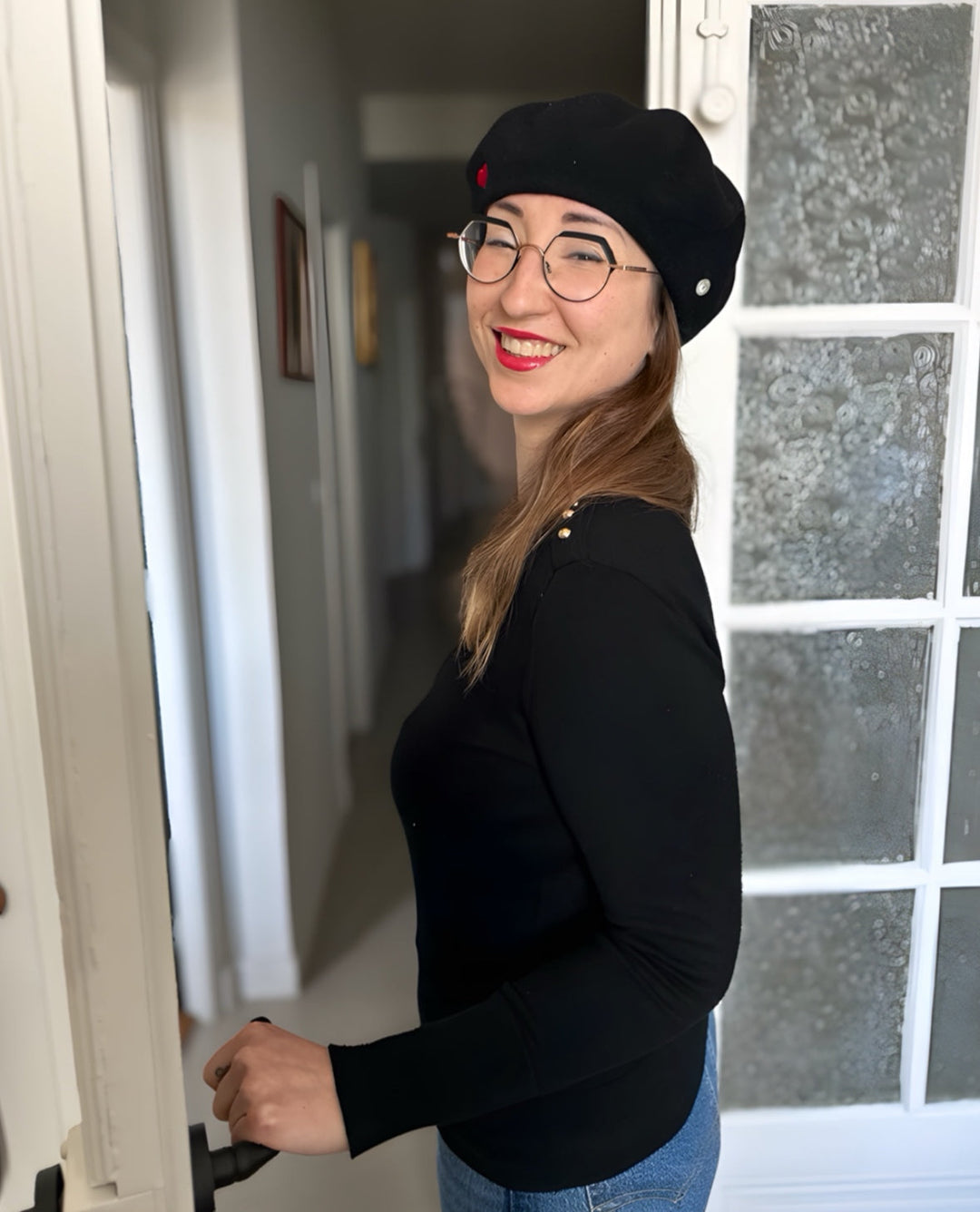 French Wink Béret Noir