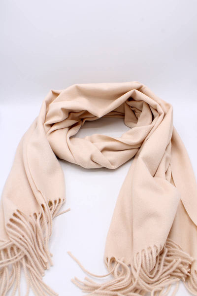 Large Plain Cashmere Sensation Scarf: Camel