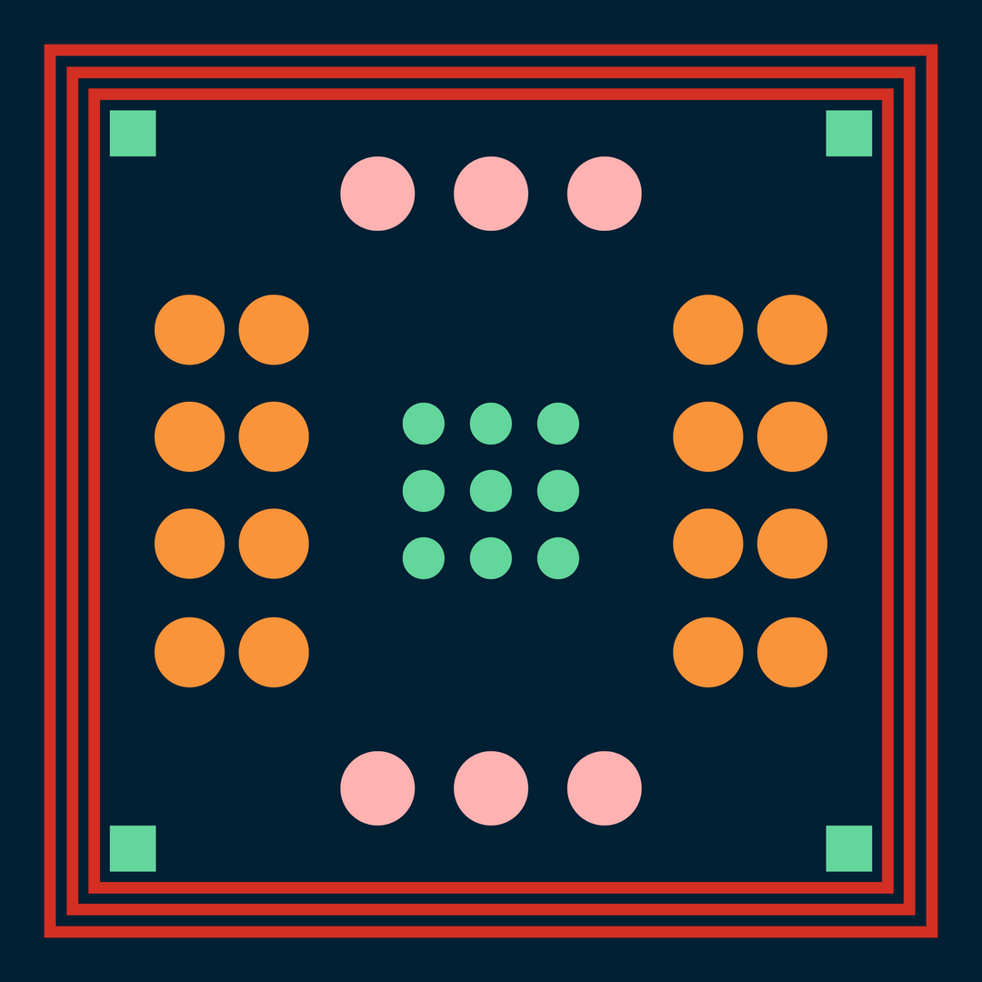 Archie Bandana No. 12 - Gray with Pink, Orange and Neon Art Print