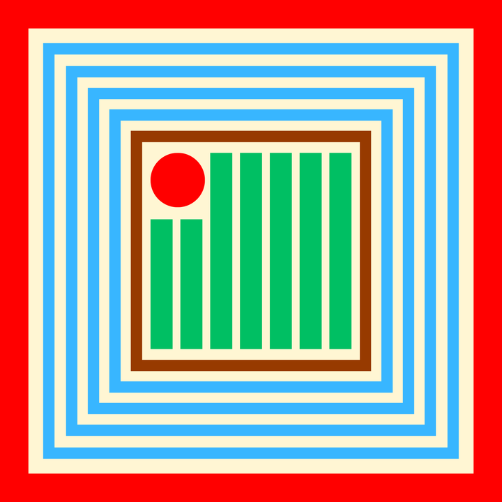 Archie Bandana No. 19 - Light Green Lines with Red Dot Print