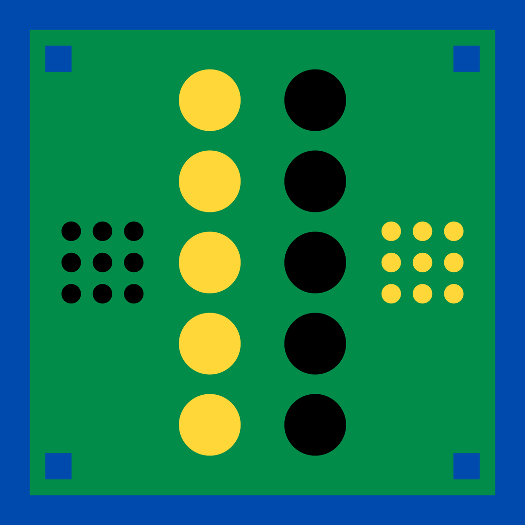 Archie Bandana No. 21 - Yellow and Black Contrasting Dots on Green