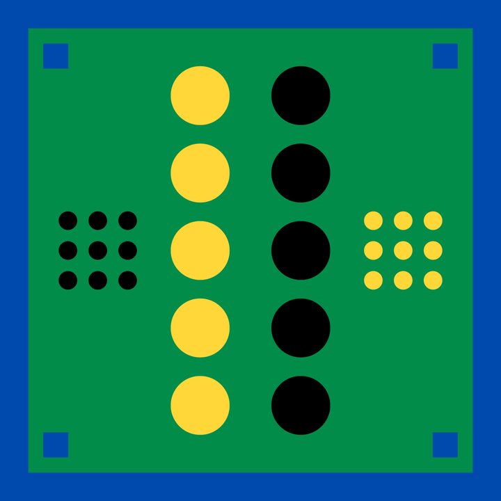 Archie Bandana No. 21 - Yellow and Black Contrasting Dots on Green