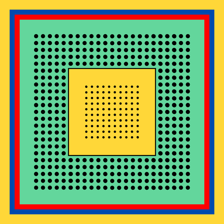 Archie Bandana No. 25 - Dots on Yellow and Neon Green