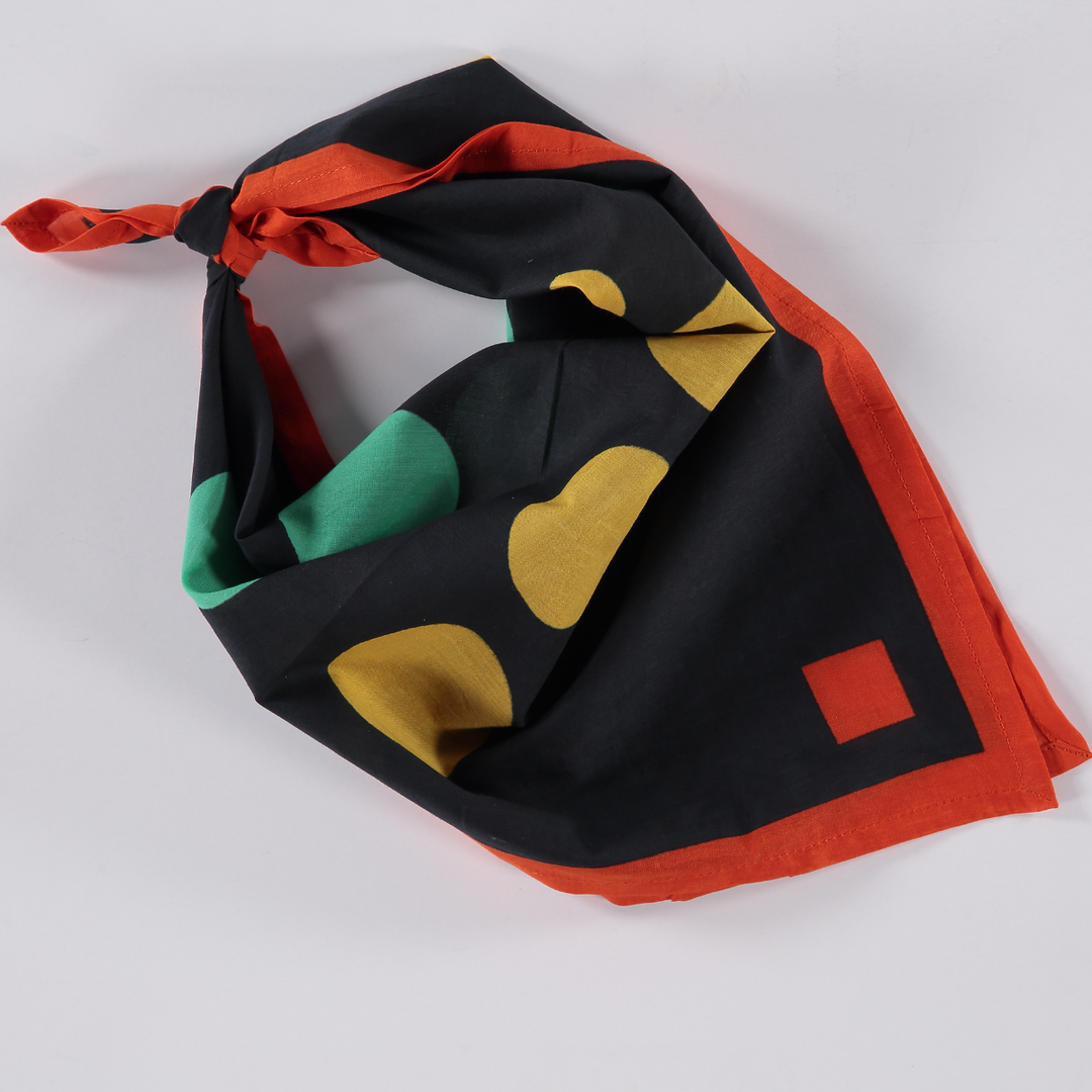 Archie Bandana No. 5 - Large Contrasting Dots Art Print