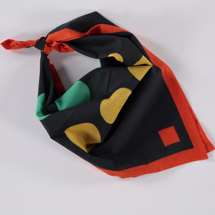 Archie Bandana No. 5 - Large Contrasting Dots Art Print