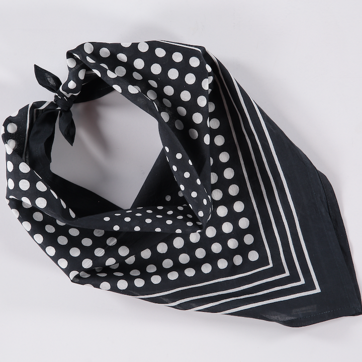Archie Bandana No. 7 - Black and White Dots